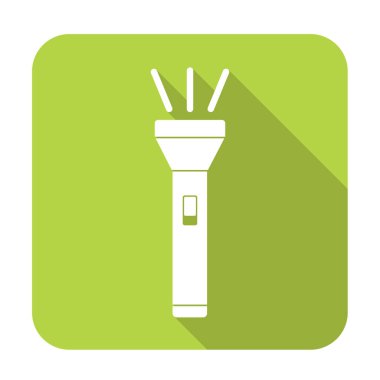 El feneri simgesi. Taşınabilir meşale vektör izole illustratio