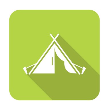 Stilize simge Turizm çadır. Vektör illustratio