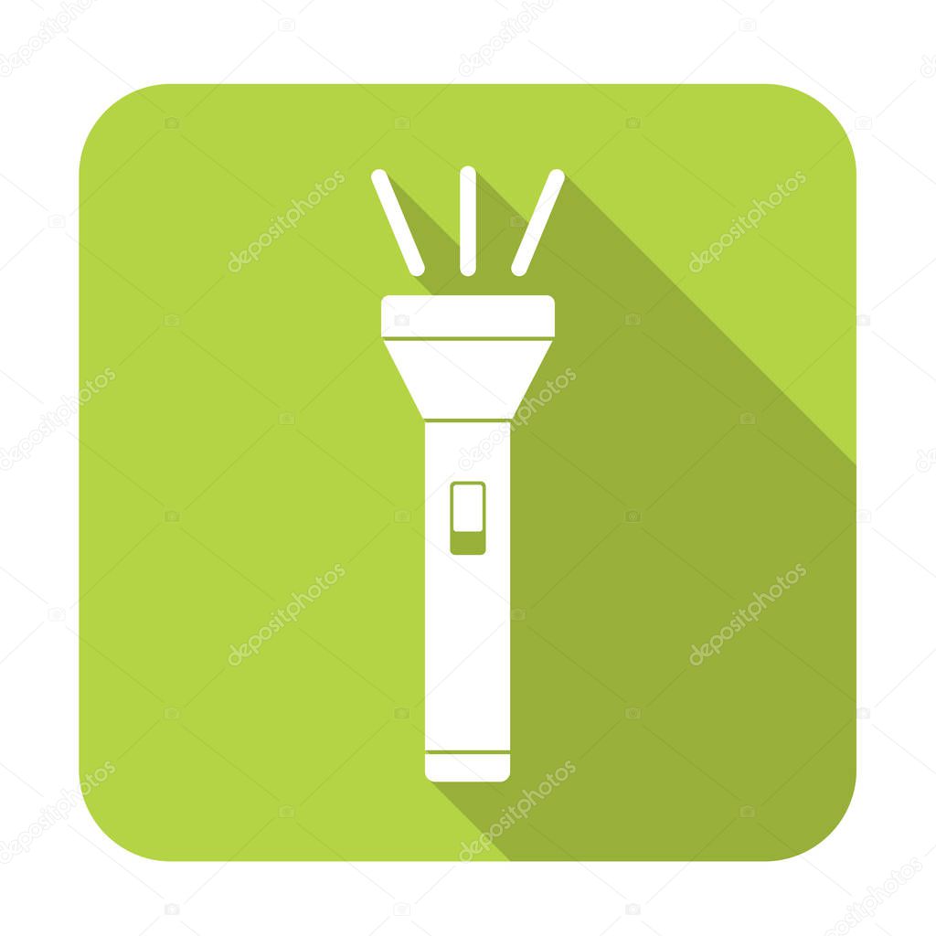 Flashlight icon. Portable torch vector isolated illustratio