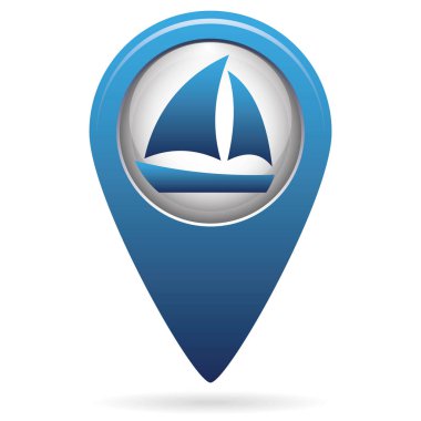 Yelkenli ikonu basit düz biçim vektör işareti