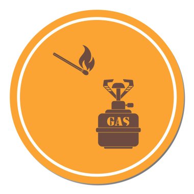 Kamp ocağı kutsal kişilerin resmi. Vektör çizim