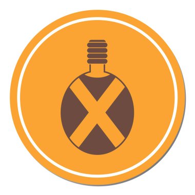 Kamp şişesi vektör simgesi. Turist şişe izole