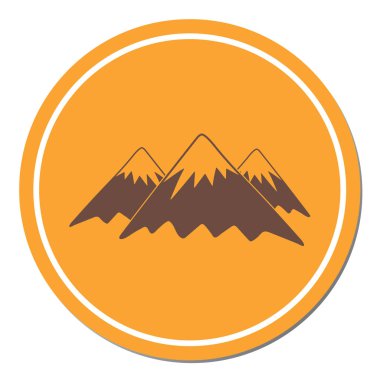 Dağ simgesi. Vektör konsept illüstrasyon desig için