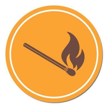 Maç ateş simge vektör. Vektör illustratio