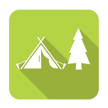 Stilize simge Turizm çadır. Vektör illustratio