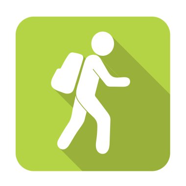 Simge illüstrasyon izole vektör işareti işaret hiking