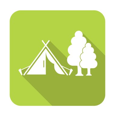 Stilize simge Turizm çadır. Vektör illustratio