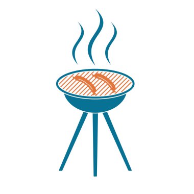 Mangal sucuk simgesi. Vektör çizim