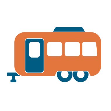 Kamp karavan simgesi. Vektör çizim 