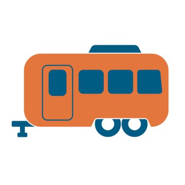 Kamp karavan simgesi. Vektör çizim 