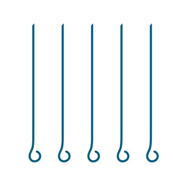 Şiş simgesini ayarla. Vektör illustratio