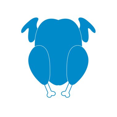 Izgara tavuk simgesi. Vektör illustratio