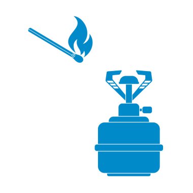 Kamp simge vektör soba. Vektör çizim