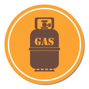 Kamp gaz şişesi simgesi. Düz simgesi izole. Vektör illustratio