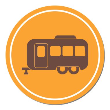 Kamp karavan simgesi. Vektör çizim 