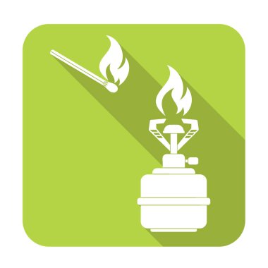 Kamp simge vektör soba. Vektör çizim