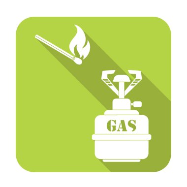 Kamp simge vektör soba. Vektör çizim