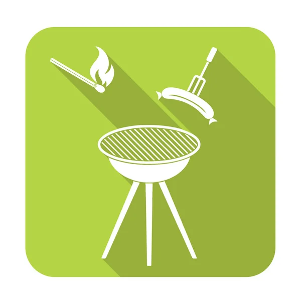 Barbecue Sausage Icon Vector Illustration — Stock Vector