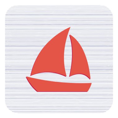 Yelkenli ikonu basit düz biçim vektör işareti