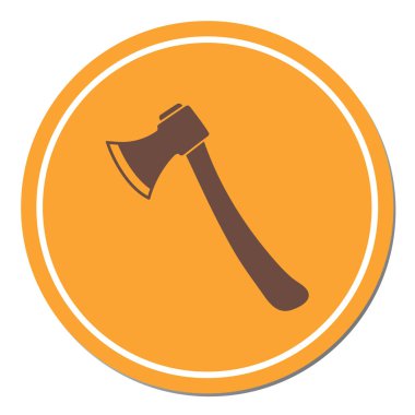 Balta simgesi. Balta simgesi. Düz vektör illustratio