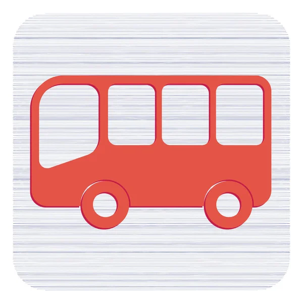 Bus Icône Vectoriel Rempli Signe Plat — Image vectorielle