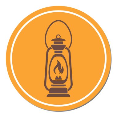 Antika eski gaz lambası izole. Retro tasarımı. Vektör çizim