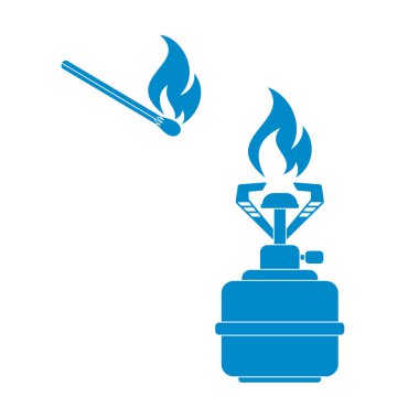 Kamp simge vektör soba. Vektör çizim