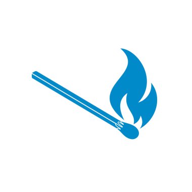 Maç ateş simge vektör. Vektör illustratio