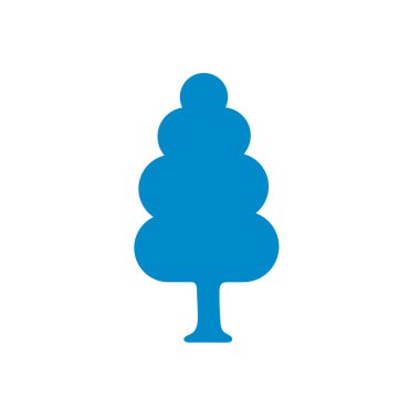 Yaprak döken orman simgesi. Vektör çizim