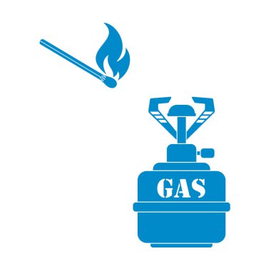 Kamp ocağı kutsal kişilerin resmi. Vektör çizim