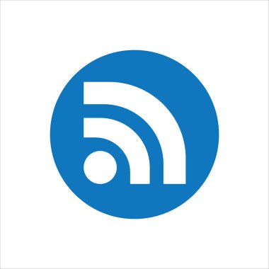 Düz rss simgesi çok basit dağıtım işareti vektör görüntü
