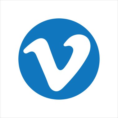 Düz vimeo simgesi arka plan vektör görüntü