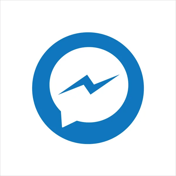 Button Facebook Messenger Icon Logo Vector Background — Stock Vector