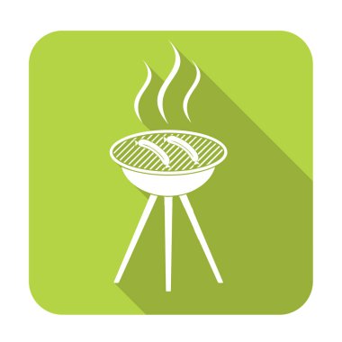 Mangal sucuk simgesi. Vektör çizim