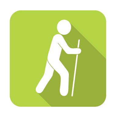 Simge illüstrasyon izole vektör işareti işaret hiking