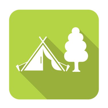 Stilize simge Turizm çadır. Vektör illustratio