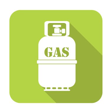 Kamp gaz şişesi simgesi. Düz simgesi izole. Vektör illustratio