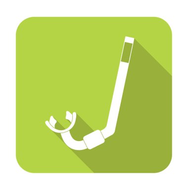 Dalış Şnorkel simgesi. Dalış vektör çizim için tüp izole