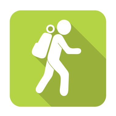 Simge illüstrasyon izole vektör işareti işaret hiking