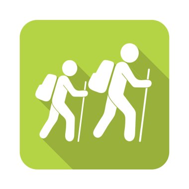 Simge illüstrasyon izole vektör işareti işaret hiking