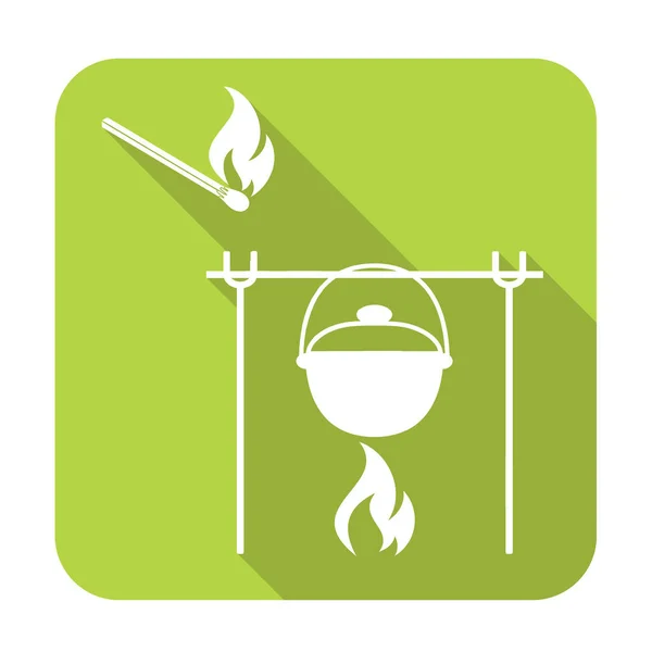 Icono Fuego Marihuana Ilustración Vectorial — Vector de stock