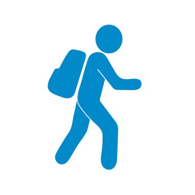 Simge illüstrasyon izole vektör işareti işaret hiking