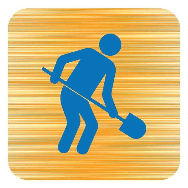 Kazıcı küreği simgesi olan. Vektör çizim