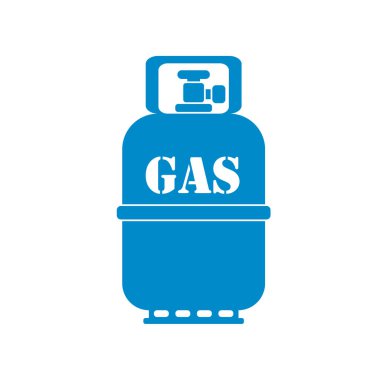 Kamp gaz şişesi simgesi. Düz simgesi izole. Vektör illustratio