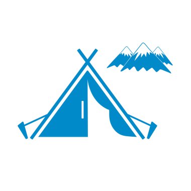 Stilize simge Turizm çadır. Vektör illustratio
