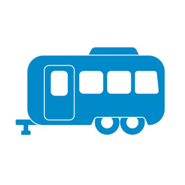 Kamp karavan simgesi. Vektör çizim 