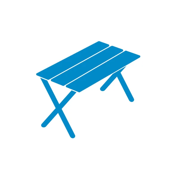 Camping Table Icon Vector Illustratio — Stock Vector