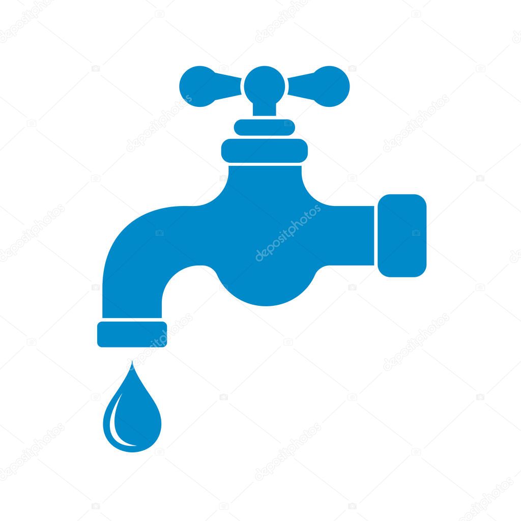 Water tap icon. Vector illustratio