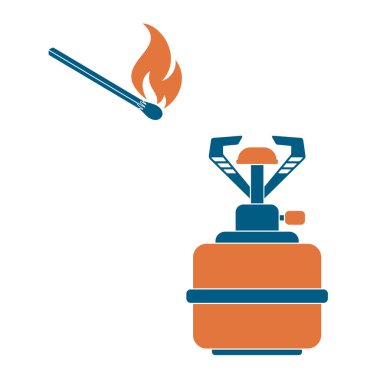 Kamp simge vektör soba. Vektör çizim