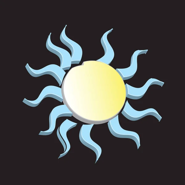 Sun Stylized Image Icon Vector Illustratio — Stock Vector